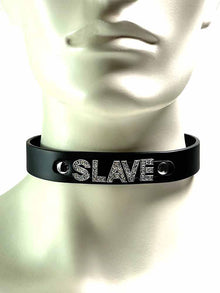 DELUXE Halsband SLAVE schwarz