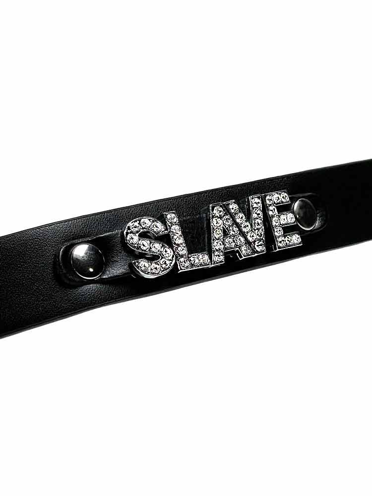 DELUXE Halsband SLAVE schwarz