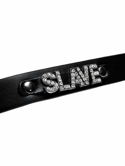 DELUXE Halsband SLAVE schwarz