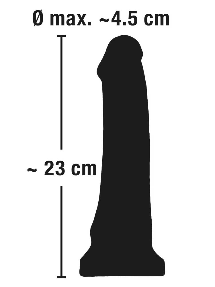 Dildo EUROPEAN LOVER dunkel mit Saugnapf 23cm