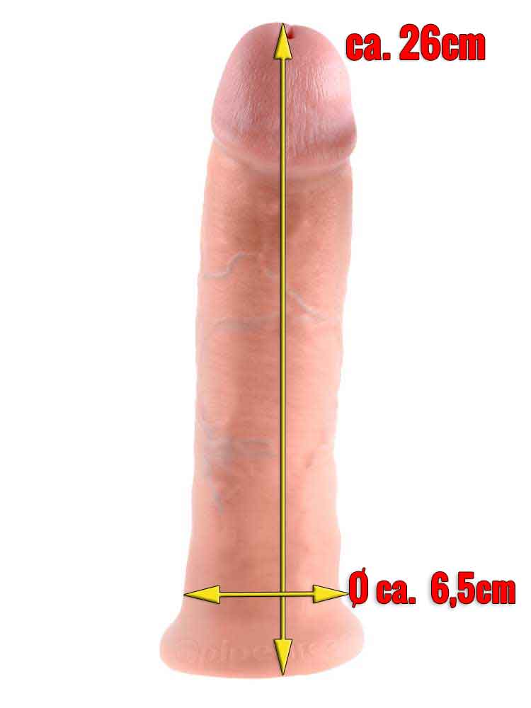 Dildo KING COCK 10 inch - 26x6.5cm - natur