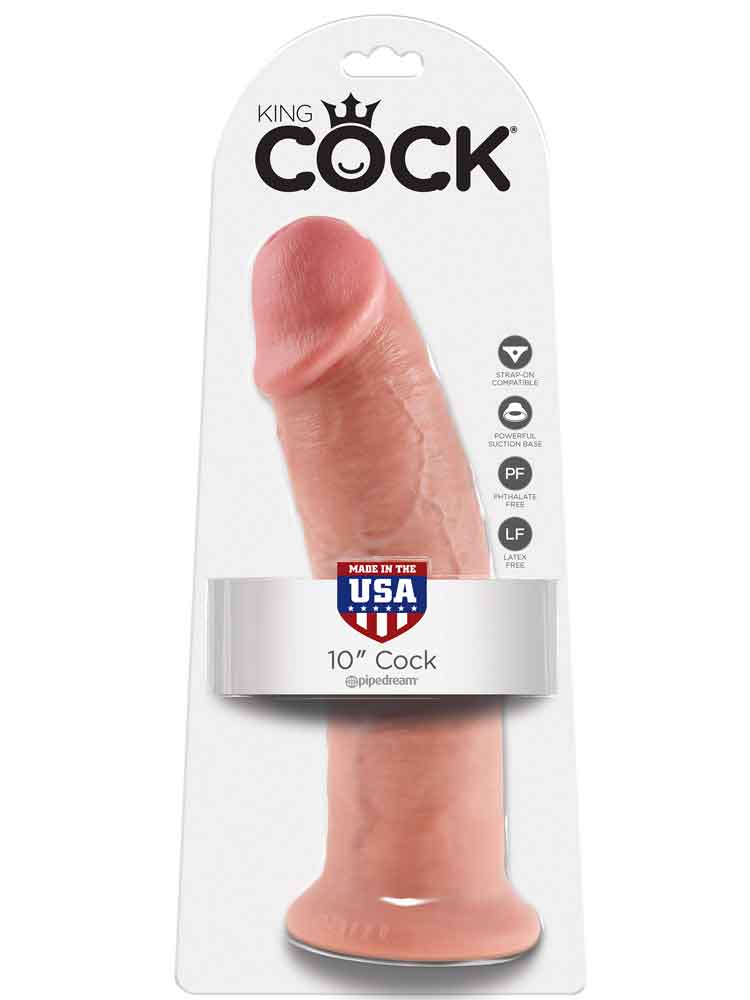 Dildo KING COCK 10 inch - 26x6.5cm - natur