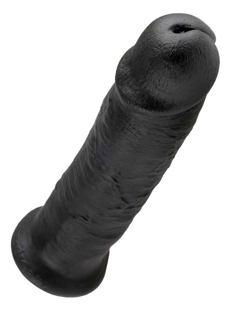 Dildo KING COCK 10 inch - 26x6.5cm - schwarz