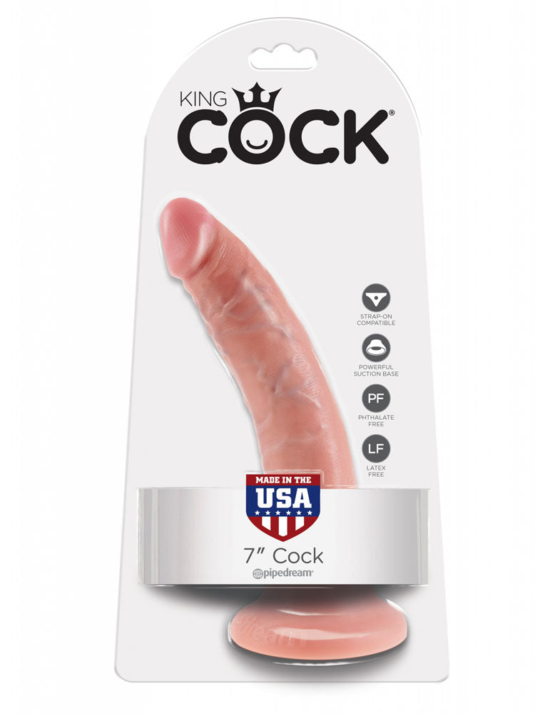 Dildo KING COCK 7 inch - 17.8x4.1cm - natur