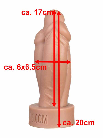 Dildo TRIPLE COCK 17x6.5cm