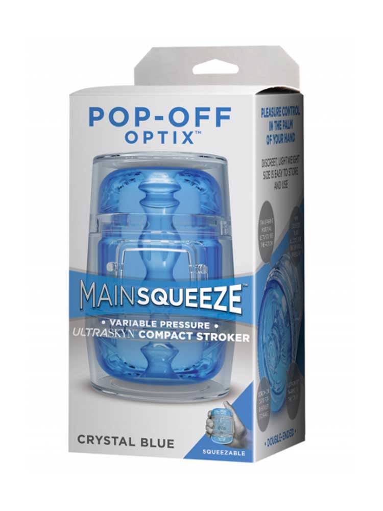 MAINSQUEEZE POP-OFF Stroker Crystal Blue