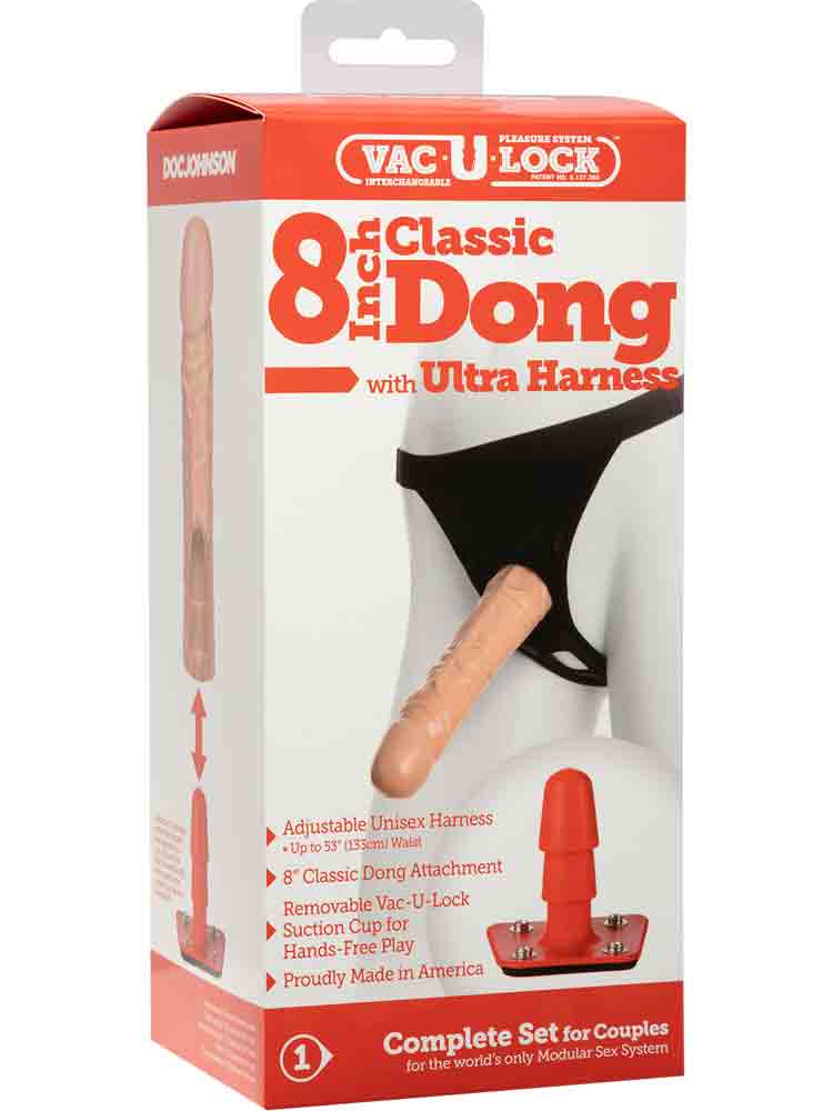 VAC-U-LOCK 8inch Dildo Ultra Harness Strap-on