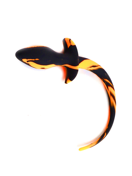 Dogtail Buttplug 7.5x3.1cm schwarz-orange