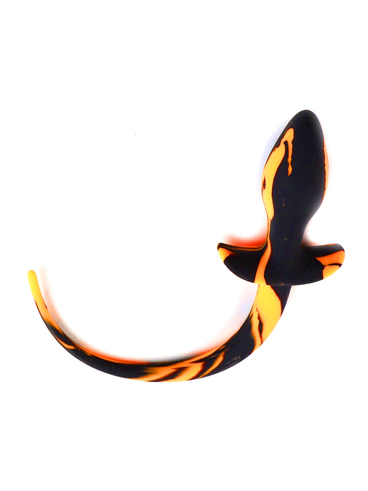 Dogtail Buttplug 7.5x3.1cm schwarz-orange