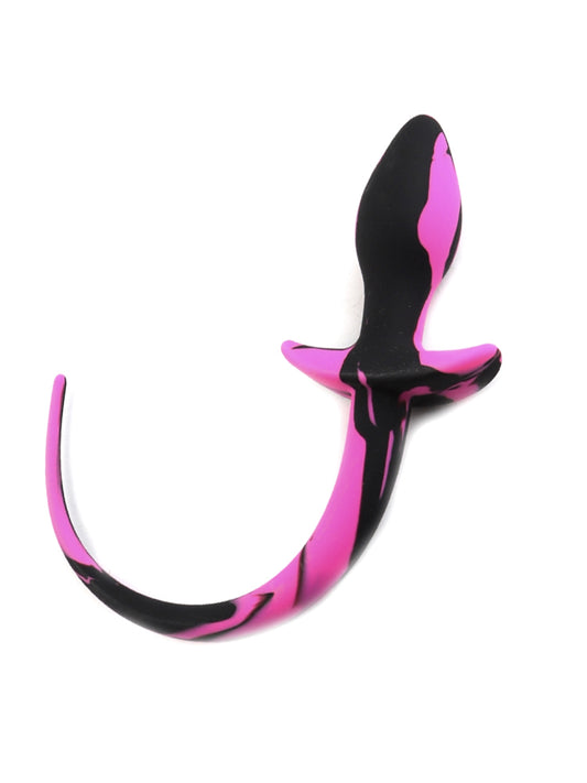 Dogtail Buttplug 7.5x3.1cm schwarz-rosa