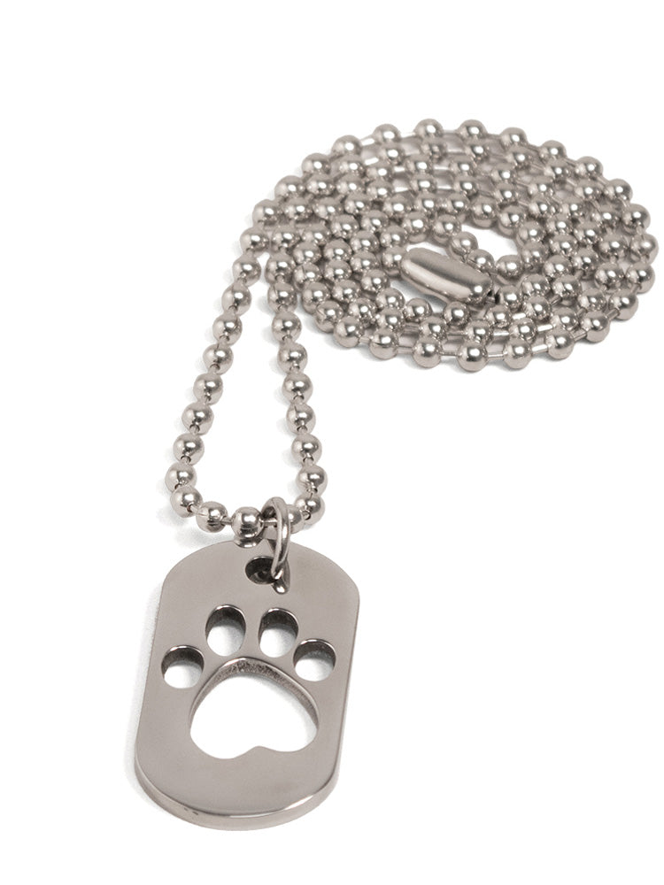 Kink Fetish Dogtag an Kette PAW TAG