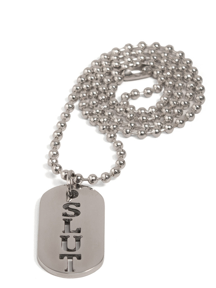 Kink Fetish Dogtag an Kette SLUT