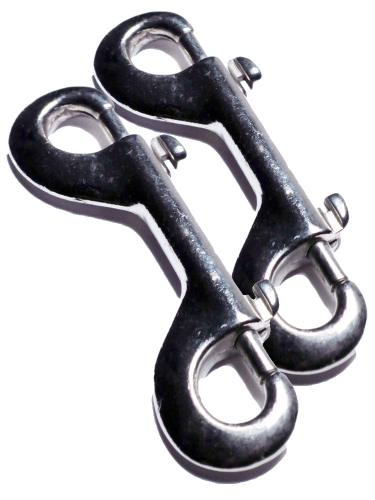 Doppelkarabiner verchromt - 1 Paar