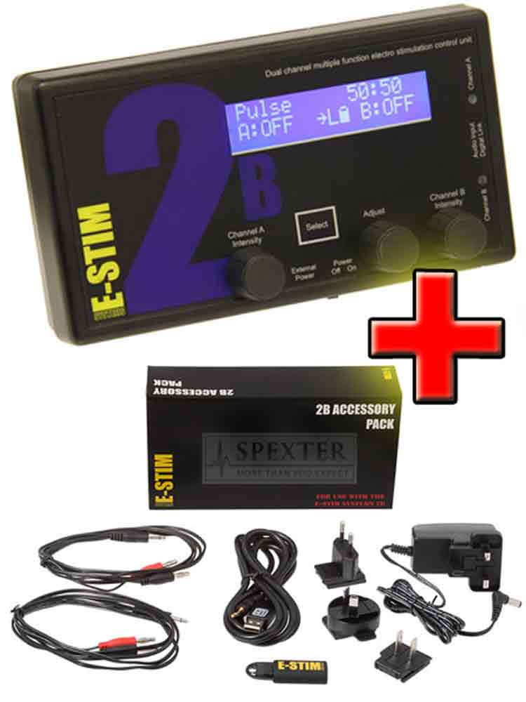 E-STIM 2B Reizstromgerät UND ACCESSORY Pack IM SET