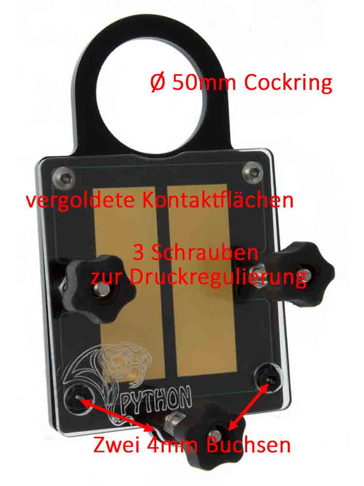 E-Stim PYTHON Reizstrom Hodenpresse