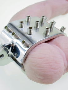 Edelstahl Ballstretcher Oval mit Spikes