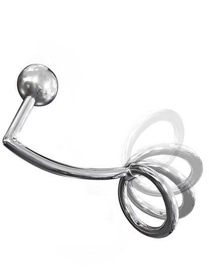 Edelstahl Cockring mit Analanker 30mm-Kugel