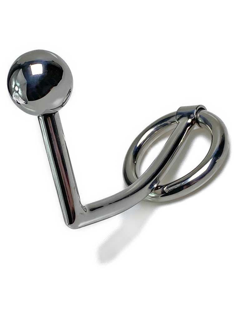 Edelstahl Cockring mit Analanker 30mm-Kugel