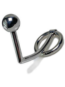 Edelstahl Cockring mit Analanker 30mm-Kugel