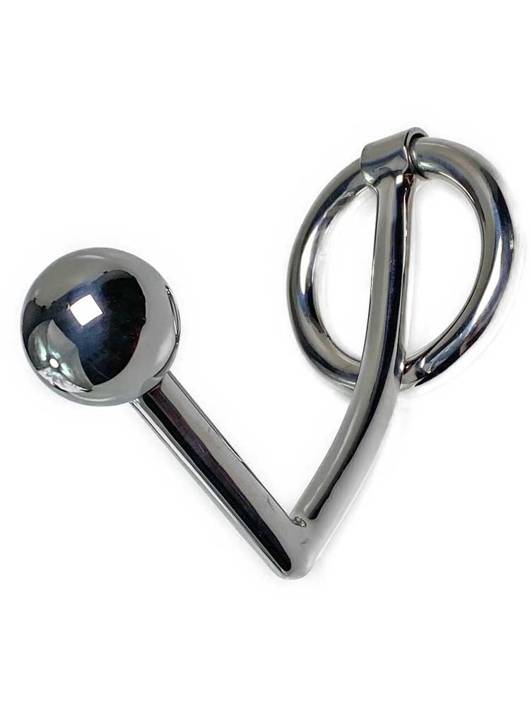 Edelstahl Cockring mit Analanker 30mm-Kugel