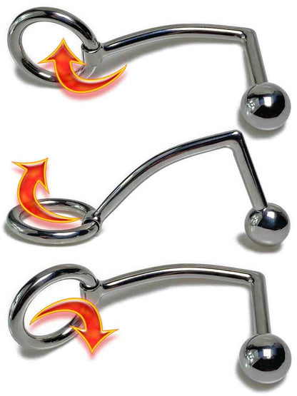 Edelstahl Cockring mit Analanker 30mm-Kugel