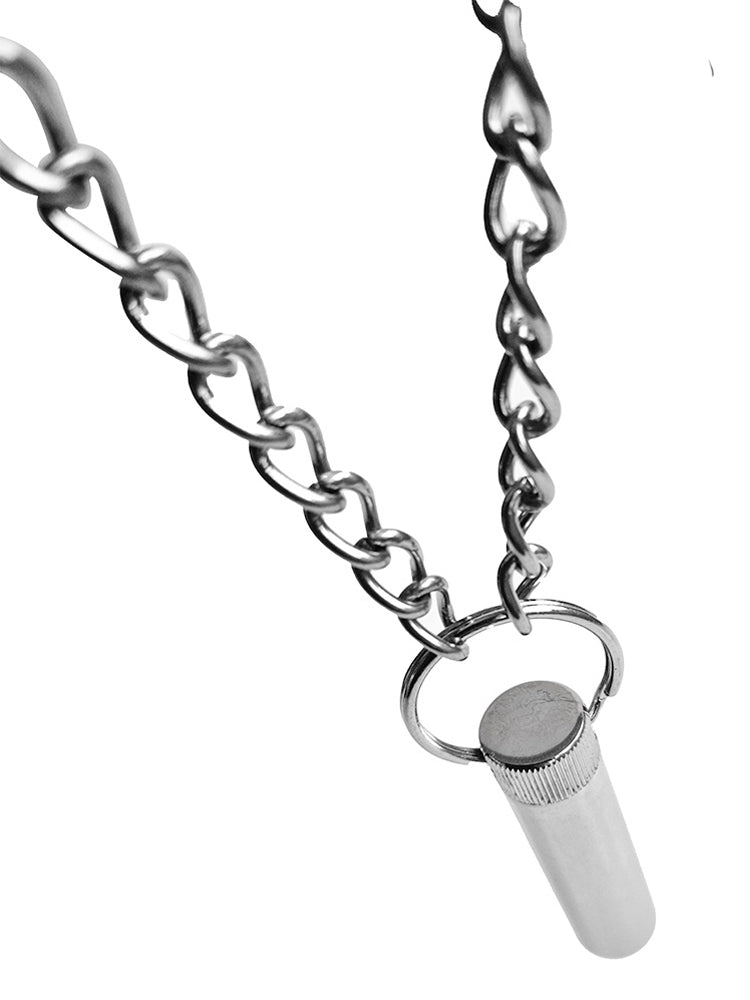 Edelstahl Poppers Inhalator mit Kette