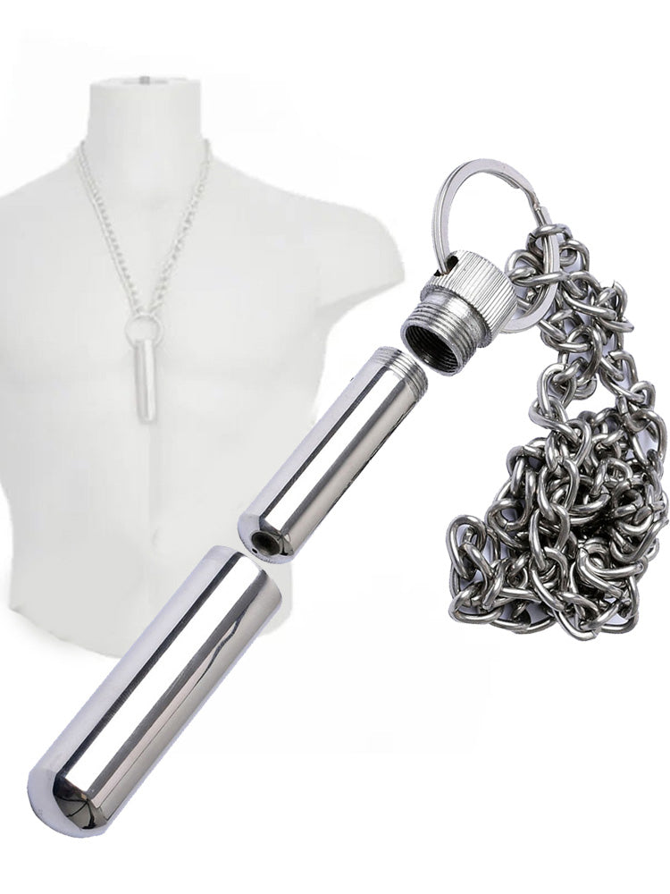 Edelstahl Poppers Inhalator mit Kette