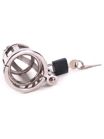 Edelstahl Keuschheitskäfig lang DE LUXE 8cm
