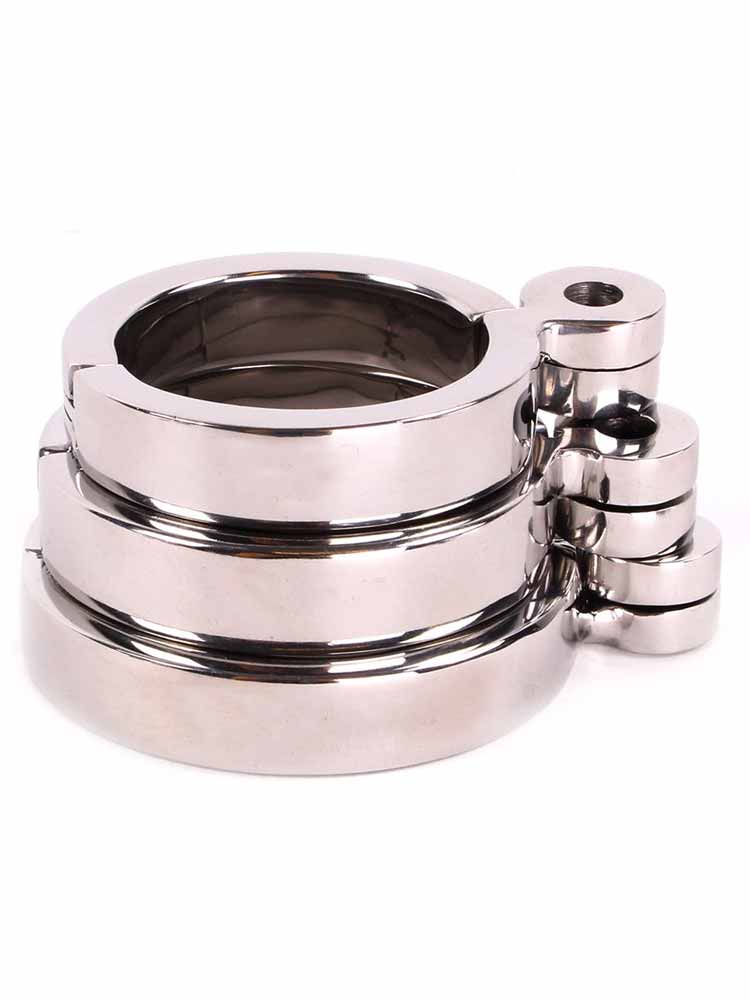 Edelstahl Keuschheitskäfig lang DE LUXE 8cm