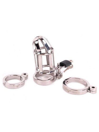 Edelstahl Keuschheitskäfig lang DE LUXE 8cm