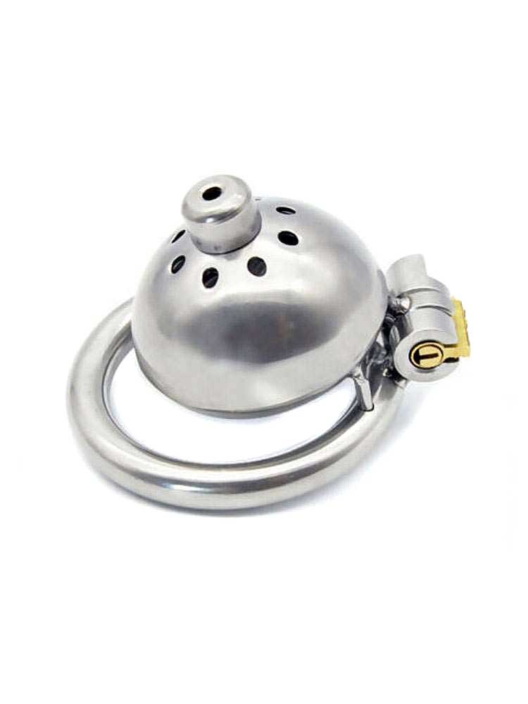 Edelstahl Keuschheitskäfig MINI + DILATATOR
