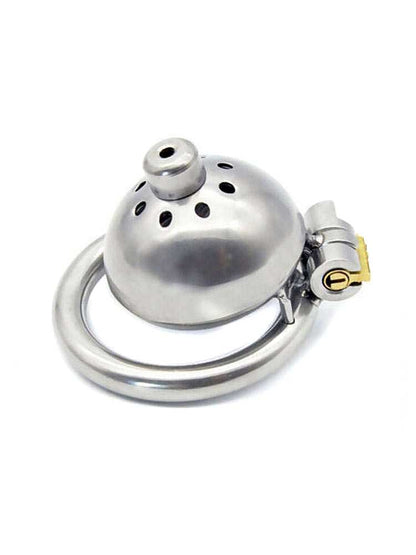 Edelstahl Keuschheitskäfig MINI + DILATATOR