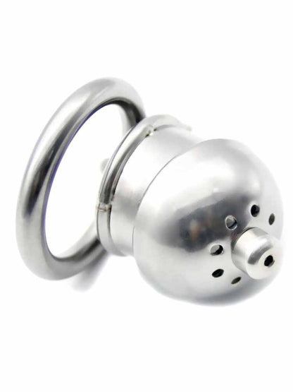 Edelstahl Keuschheitskäfig PIPE SHORT + DILATATOR
