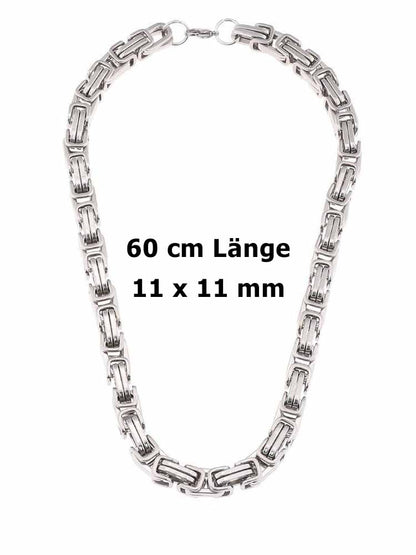 Edelstahl-Halskette, KÖNIGS-KETTE 60cm 11x11mm