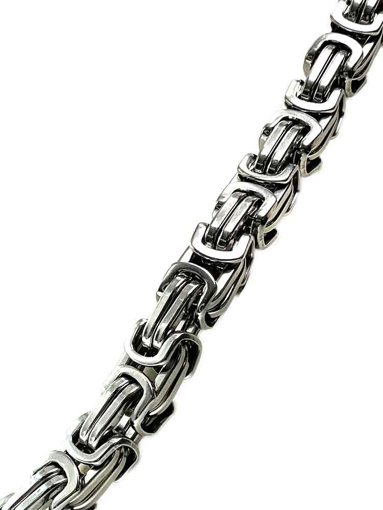 Edelstahl-Halskette, KÖNIGS-KETTE 60cm 8x8mm