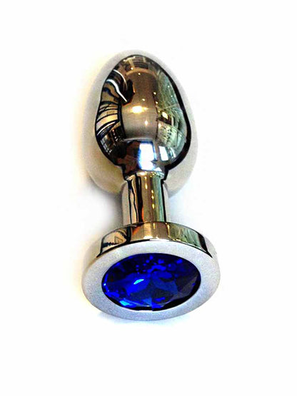 Edelstahlplug mit Kristall BLAU