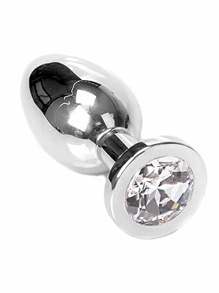 Edelstahlplug mit Kristall CLEAR