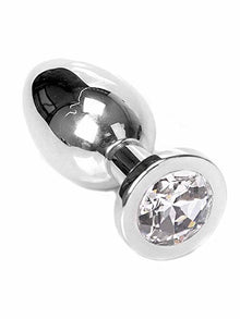 Edelstahlplug mit Kristall CLEAR
