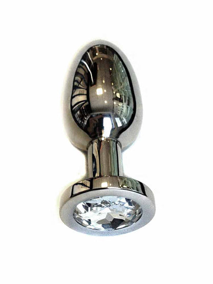 Edelstahlplug mit Kristall CLEAR
