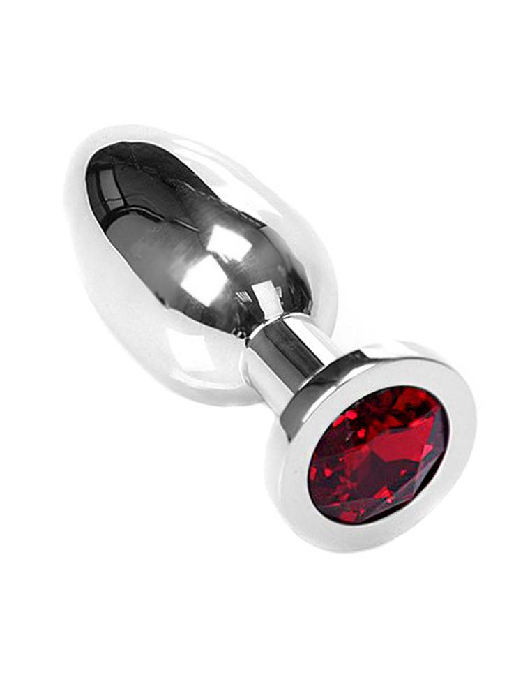 Edelstahlplug mit Kristall ROT