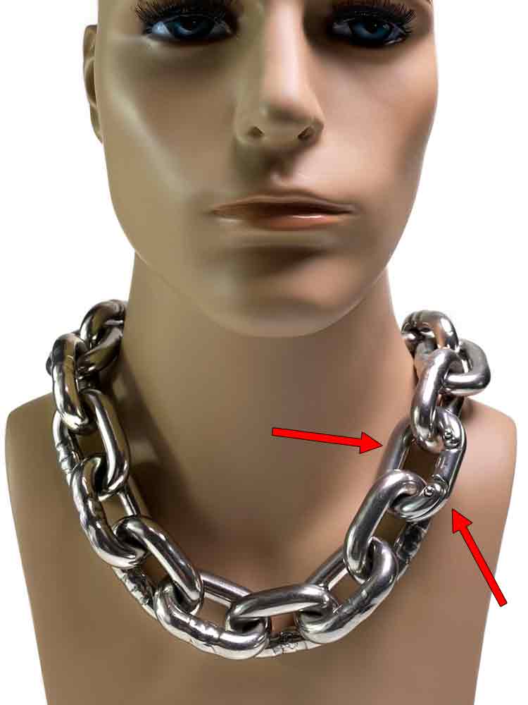 Edelstahlkette 10mm - unsichtbarer Verschluss