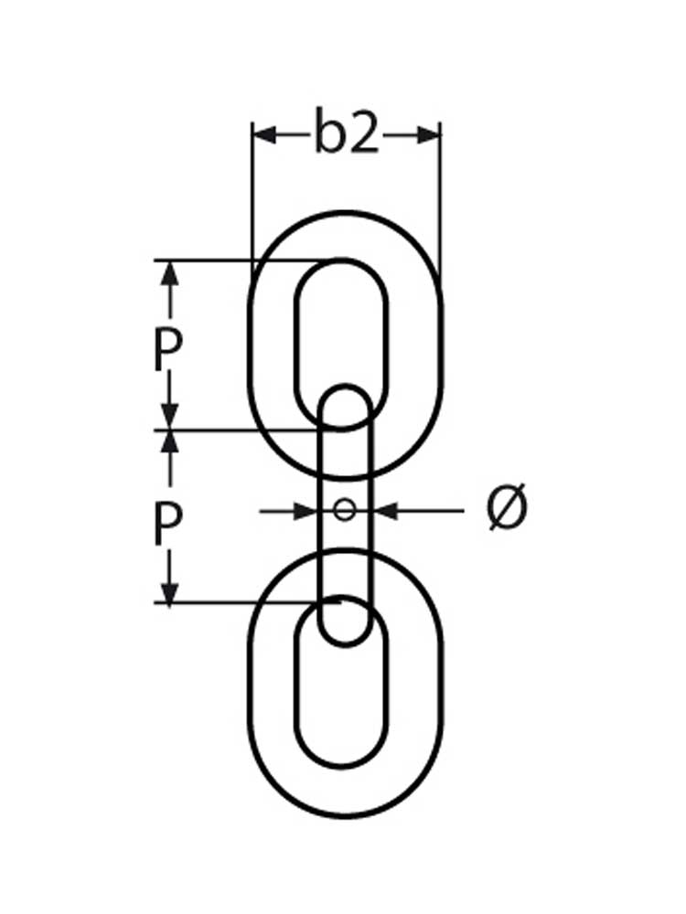 Edelstahlkette 10mm - unsichtbarer Verschluss