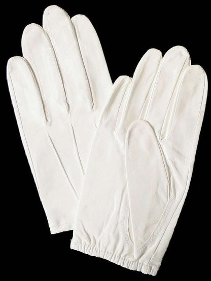 Leder-Handschuhe DELUXE POLICE CLASSIC WEISS