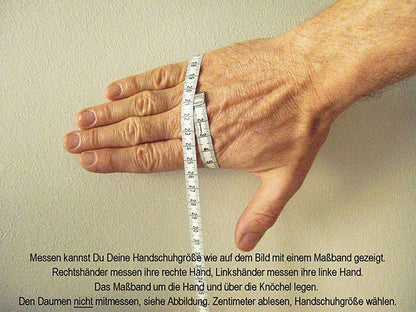 Leder-Handschuhe DELUXE POLICE CLASSIC WEISS