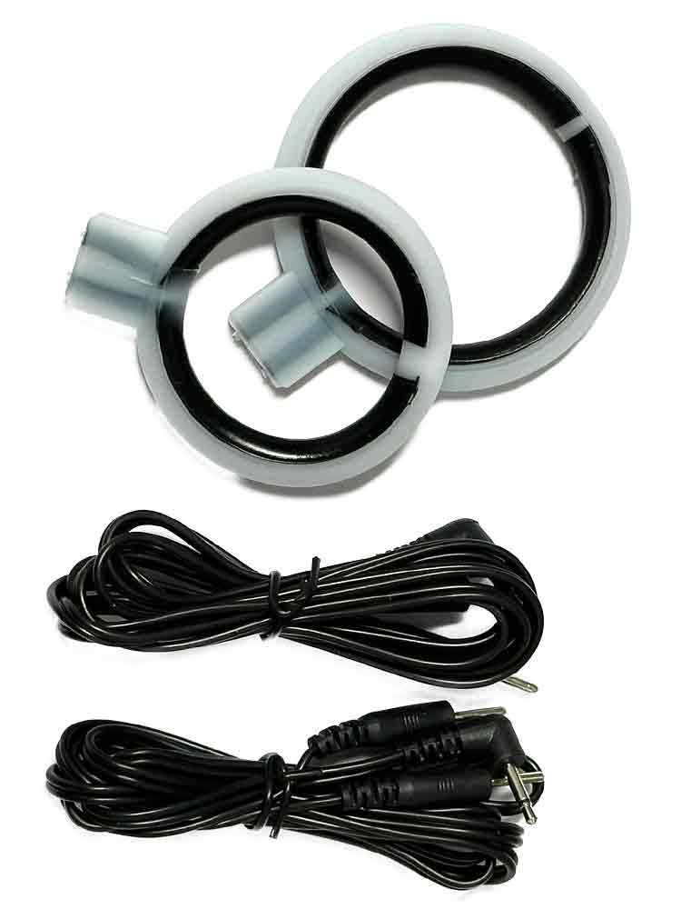 Reizstrom E-Stim - Silikoncockringe mit Kabel