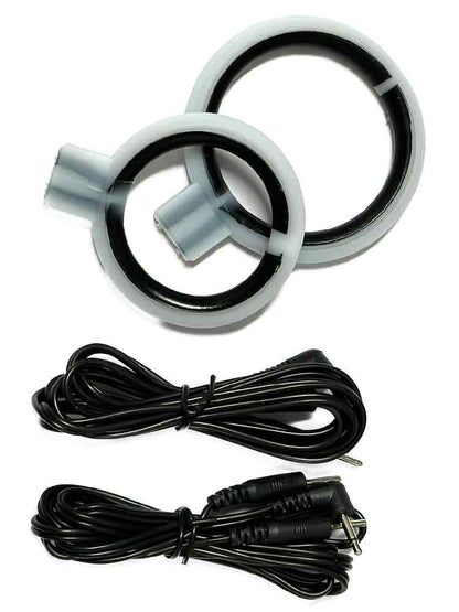 Reizstrom E-Stim - Silikoncockringe mit Kabel