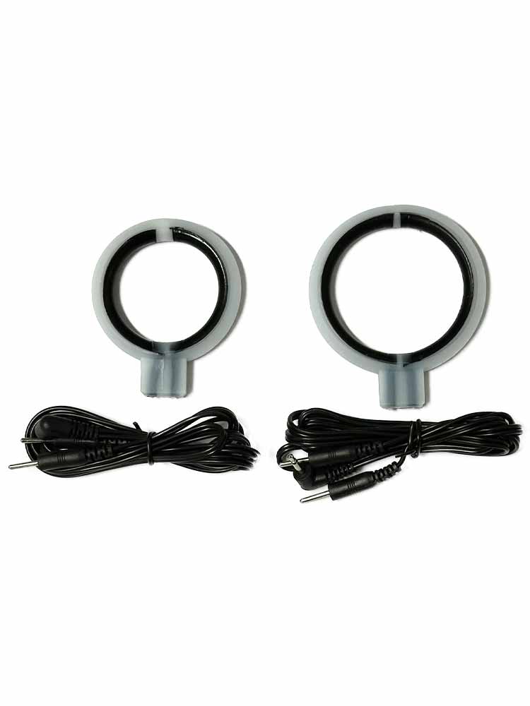 Reizstrom E-Stim - Silikoncockringe mit Kabel