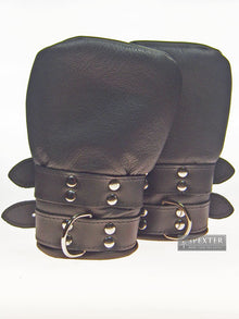 Bondage-Fäustlinge, Leder