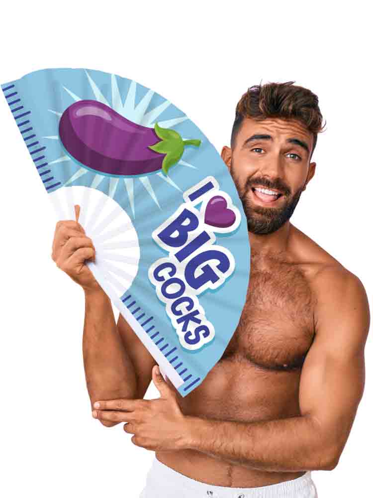 Fächer I LOVE BIG COCKS 63 cm