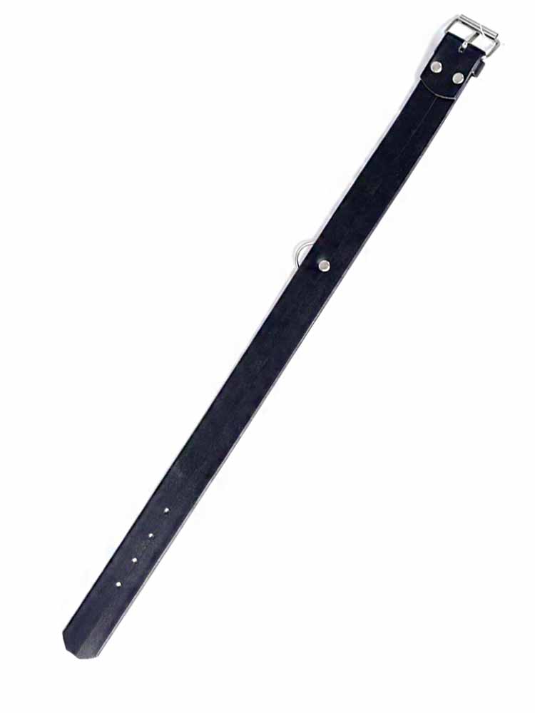Fetisch Halsband Kristall breit silber